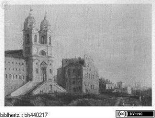 Ansicht von Rom (Santissima Trinità dei Monti und Palazzo Zuccari am linken Bildrand) - "A view of Rome", Romansicht mit Trinità dei Monti