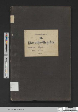 Heiratsregister Booßen 1900