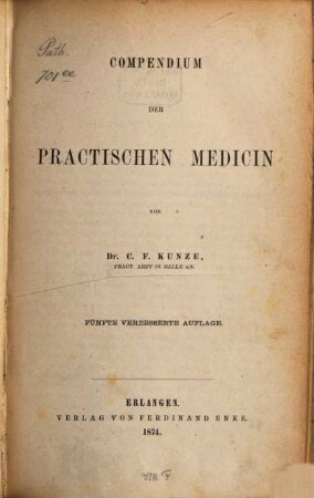 Compendium der practischen Medicin