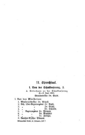 Von der Schulkonferenz : Sprechsaal