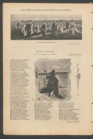 Queja gaucha : (A mi amigo Eloy F. Alonso) Desde el cuartel para "El Basilio"