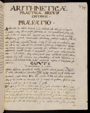 435r-452r, Arithmeticae practicae brevis epitome