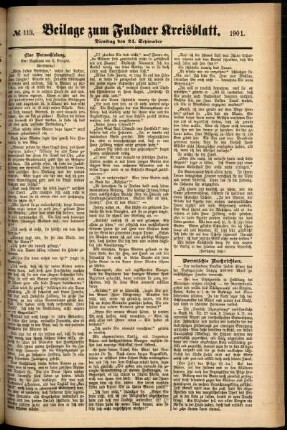 Zweite Ausgabe vom Dienstag, den 24. September 1901.