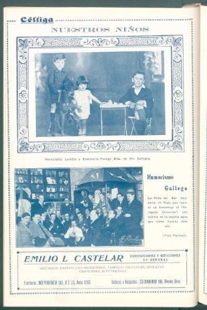 Humorismo gallego : [Retrato de grupo de] La Peña del Bar Bandeira, en Vigo [...]