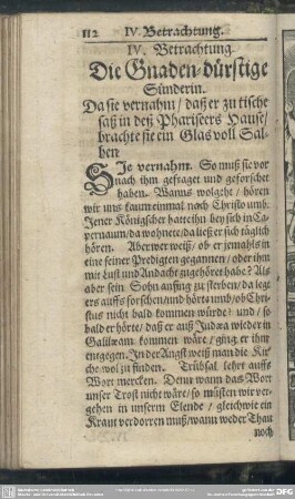 IV. Betrachtung. Die Gnaden-dürstige Sünderin
