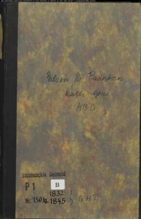 Kirchenbuchduplikat der katholischen Gemeinde Elsen, Kreis Paderborn (GHT 1832-1845) (Gemeinde: Katholische Gemeinde Elsen)