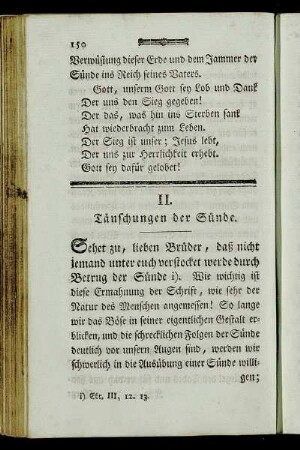 II. Täuschungen der Sünde.
