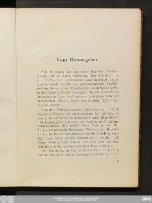 Vom Herausgeber