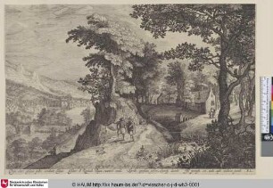 [Bergige Landschaft mit Tobias und dem Engel; Mountain landscape with Tobias and the angel]