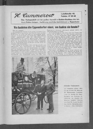 Wo badeten die Eppendorfer einst, wo baden sie heute?
