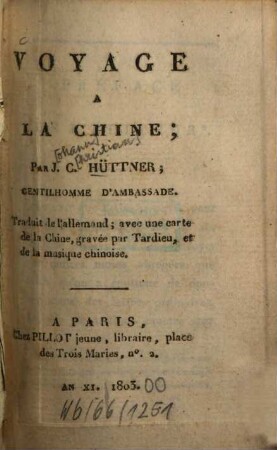 Voyage à la Chine