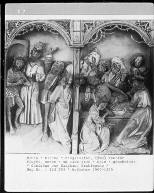 Christus vor Kaiphas und Grablegung