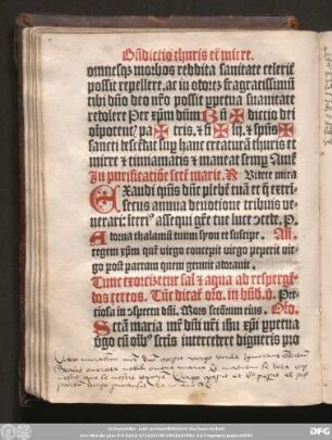 In purificatio[n]e s[an]cte marie.