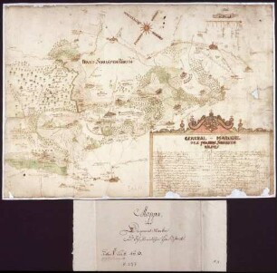 Generalmarken der Schussenriedschen Pfandschaftsdistrikte Maßstab ca. 1 : 30000 col. handgez. (Schussenried, Otterswang, Kanzach, Kappel, Marbach, Moosheim, Dürnau)