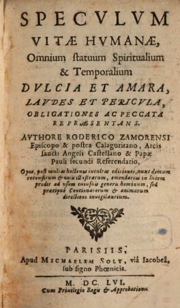 Speculum vitae humanae