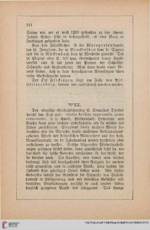 Kapitel VII. Heiligenberg