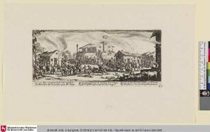 [Zerstörung und Verbrennung eines Dorfes; Pillage et incendie d`un village.]