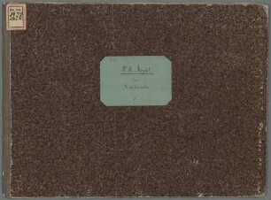 Va dal furor portata, T, orch, KV 21, C-Dur - BSB Mus.ms. 1278 : [label on cover:] W.A. Mozart // Arie // "Va dal furor portata" ; [caption title:] Aria. Va dal furor portata p: di Wolfgango Mozart // à Londra 1765