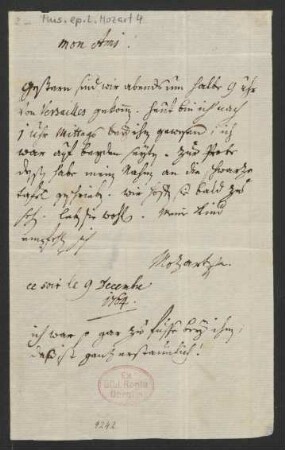 Brief an Christian von Mechel : 09.12.1764