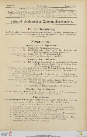 IV. Verbandstag
