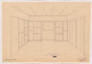 Werkbund-Ausstellung, Stuttgart-Weißenhof Einfamilienhaus Typ C 7: Elternschlafzimmer, perspektivische Innenansicht ? (Variante)