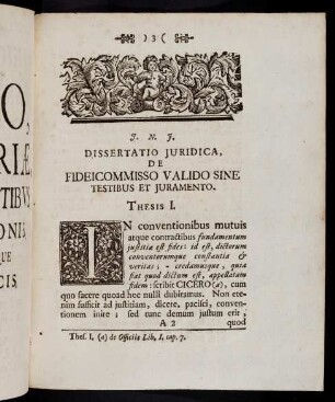 3-32, De Fideicomisso Sine Testibus Et Juramento Valido