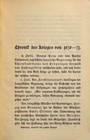 Chronik des grossen Krieges von 1870-71