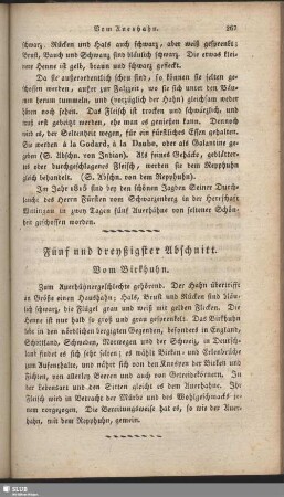 Fünf und dreyßigster Abschnitt. Vom Birkhuhn