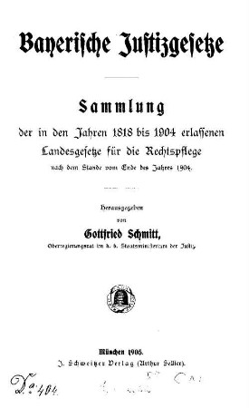 Bayerische Justizgesetze