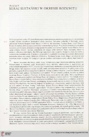 Rozdział 8: Seraj sułtański w okresie rozkwitu