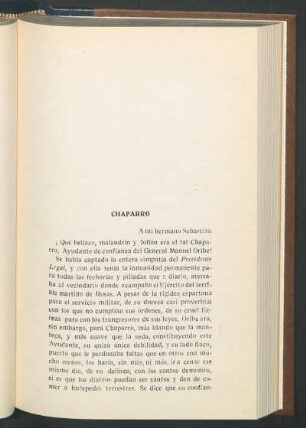 Chaparro : Á mi hermano Sebastián