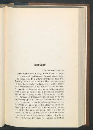 Chaparro : Á mi hermano Sebastián