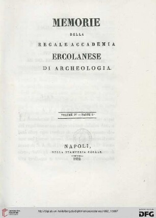 4,1: Memorie della Regale Accademia Ercolanese di Archeologia