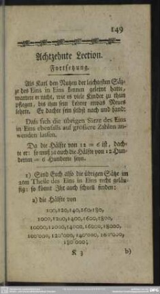 Achtzehnte Lection. Fortsetzung