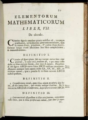 Liber VII. De circulo.
