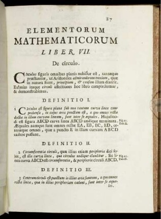 Liber VII. De circulo.