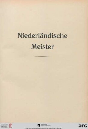 Niederländische Meister (Nr. 595-628)