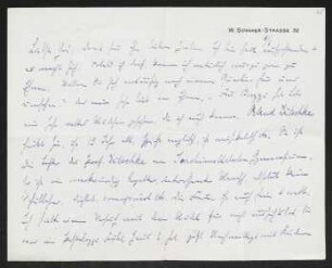 Brief von Clara Jonas an Margarete Hauptmann