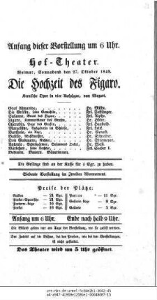 Die Hochzeit des Figaro