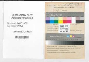 Entnazifizierung Gertrud Schwake , geb. 08.06.1895 (Lehrerin)