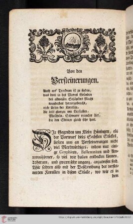 Von den Versteinerungen