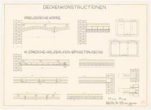 Deckenkonstruktionen: Schnitte, Details 1:50, 1:10