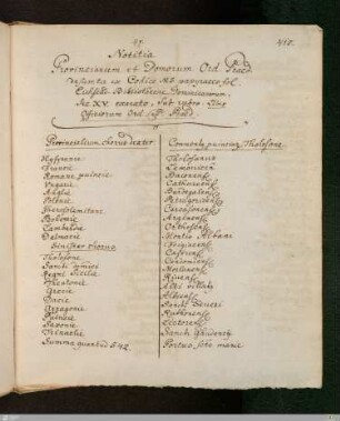 Liste der Provinzen des Dominikanerordens