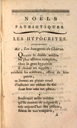 Noëls Civiques Et Patriotiques Dédiés A Tous Les Amis De La Constitution