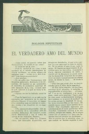Diálogos hipotéticos : El verdadero Amo del Mundo