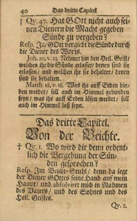 Das dritte Capitel. Von der Beichte