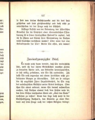 Zweiundzwanzigster Brief.
