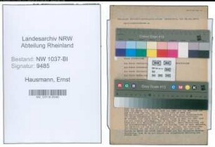 Entnazifizierung Ernst Hausmann , geb. 30.07.1899 (Postinspektor)