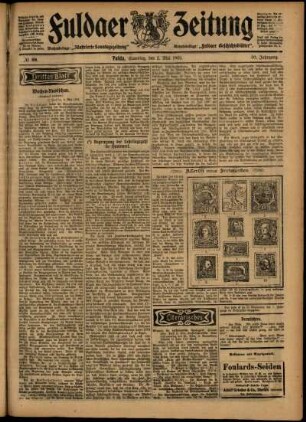 Dritte Ausgabe vom Samstag, den 02. Mai 1903.