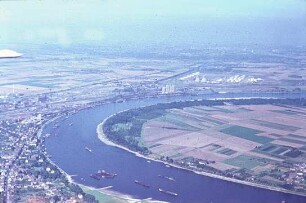 Rhein vor dem Ausbau 1962 zwischen Wesseling und Godorf